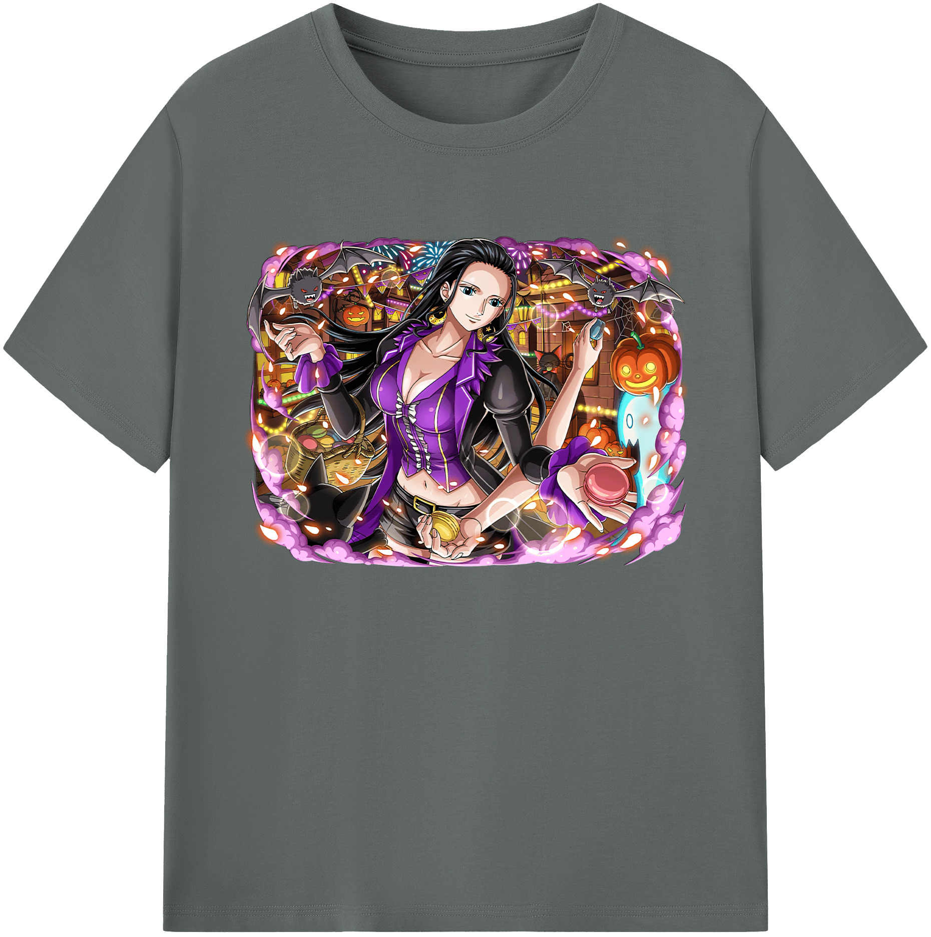 ワンピース ニコ・ロビン ONE PIECE Nico Robin 綿100％ メンズ半袖Tシャツ｜肌触りやわらか＆通気性
